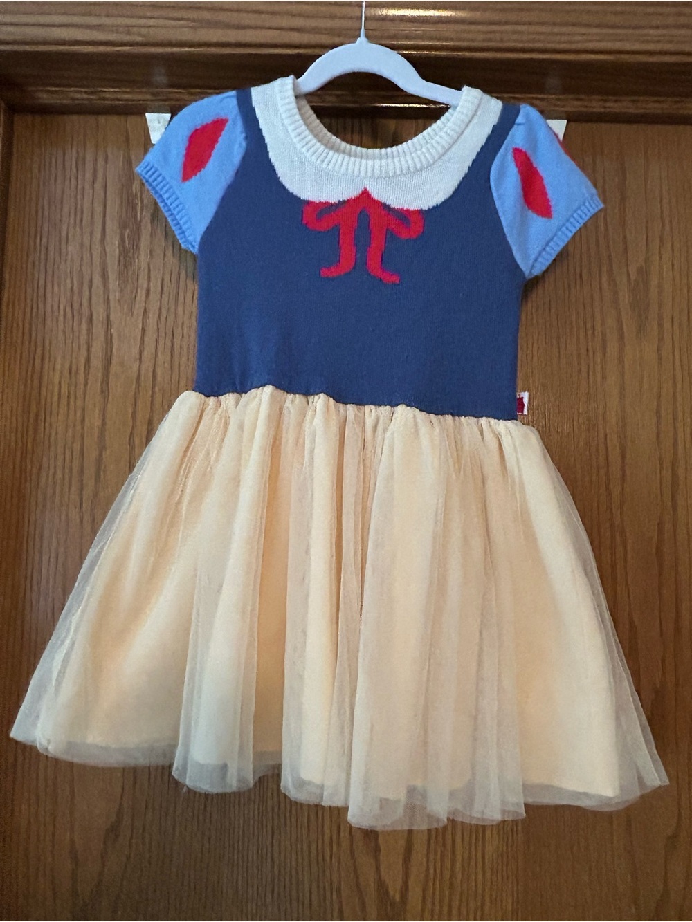 Disney Snow White Inspired Navy, Light Blue, Cream & Red Tulle Dress